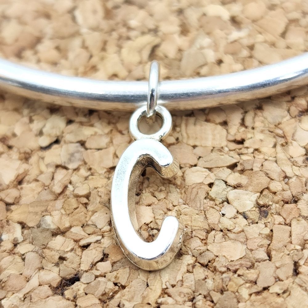 5/$21 Silver Letter C Intial Charm For Pandora